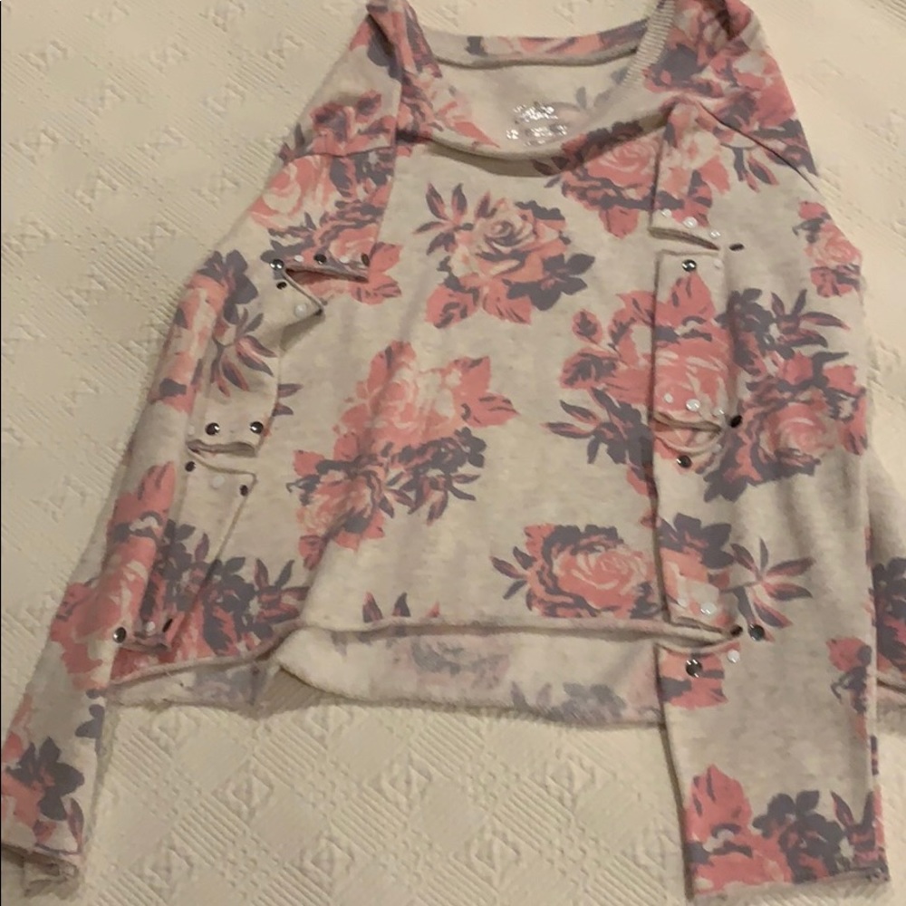 Justice sweatshirt with sleeve slits